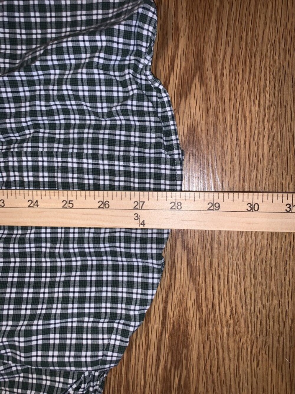 Nautica Button Down Shirt Small Green White Plaid Long Sleeve Mens Casual - Picture 4 of 6